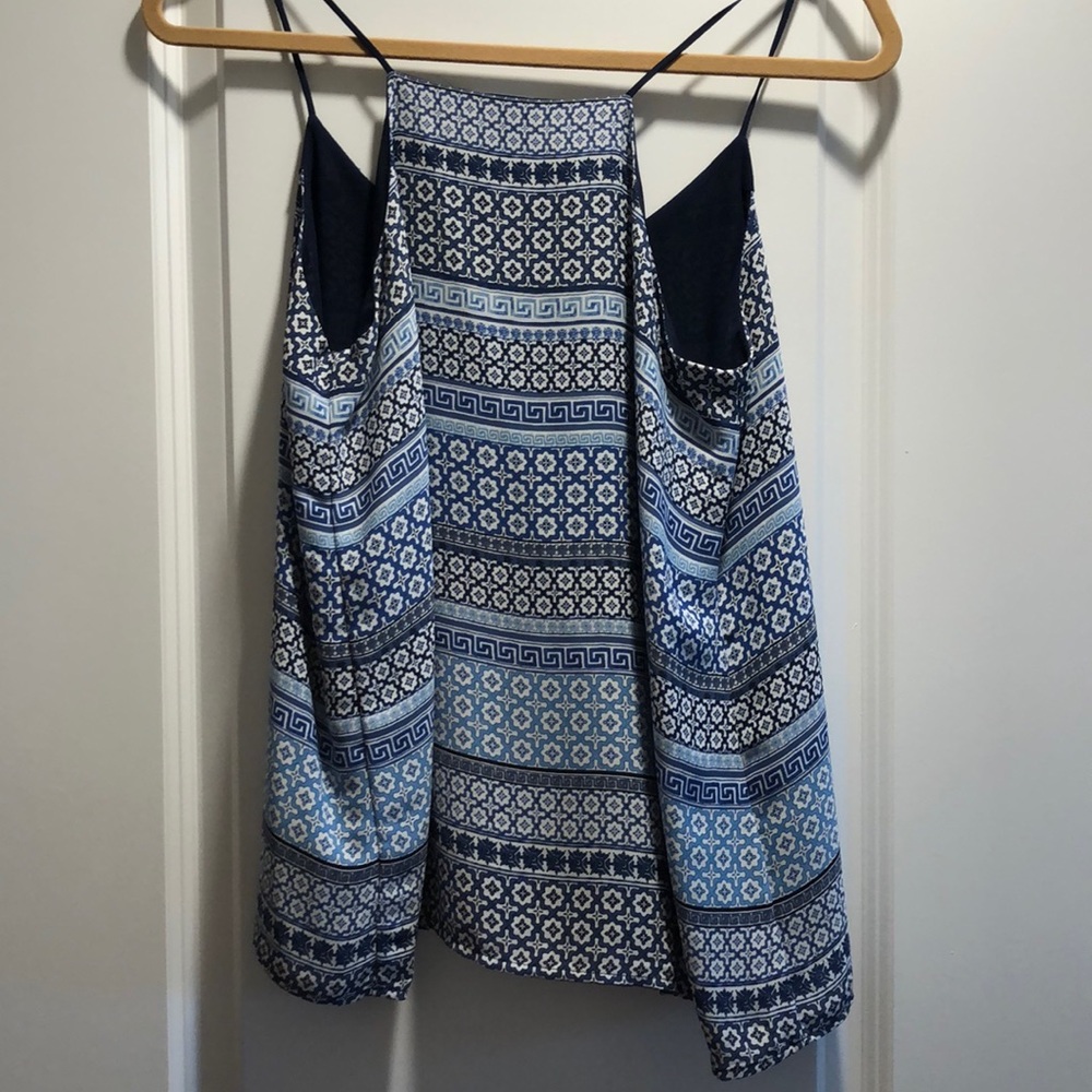 Blue Pattern Racerback Tank Top - Picture 4 of 4